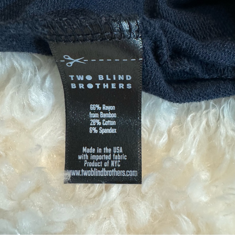 Two Blind Brothers Men's French Terry Jogger in Navy Size Medium - Picture 10 of 13